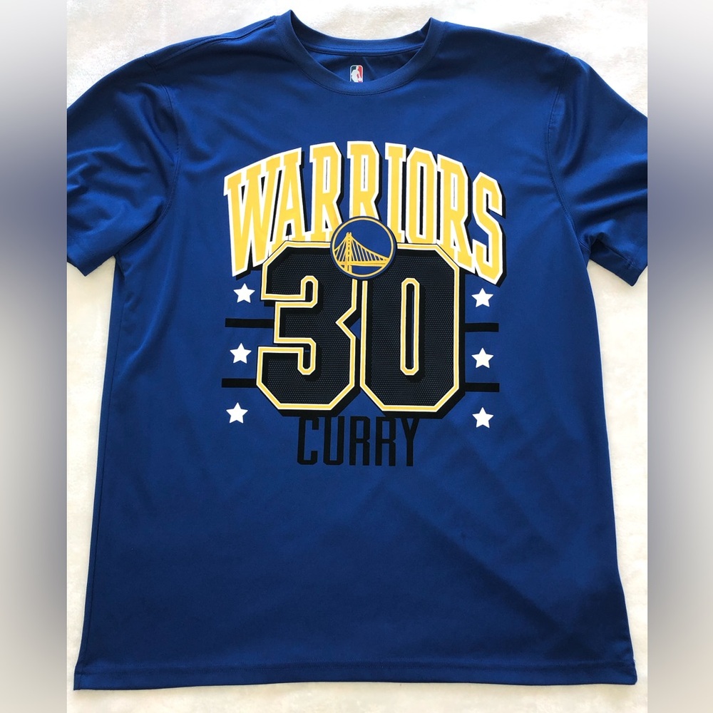 NBA Warriors Blue Jersey Tee with embroidered Warriors  Logo